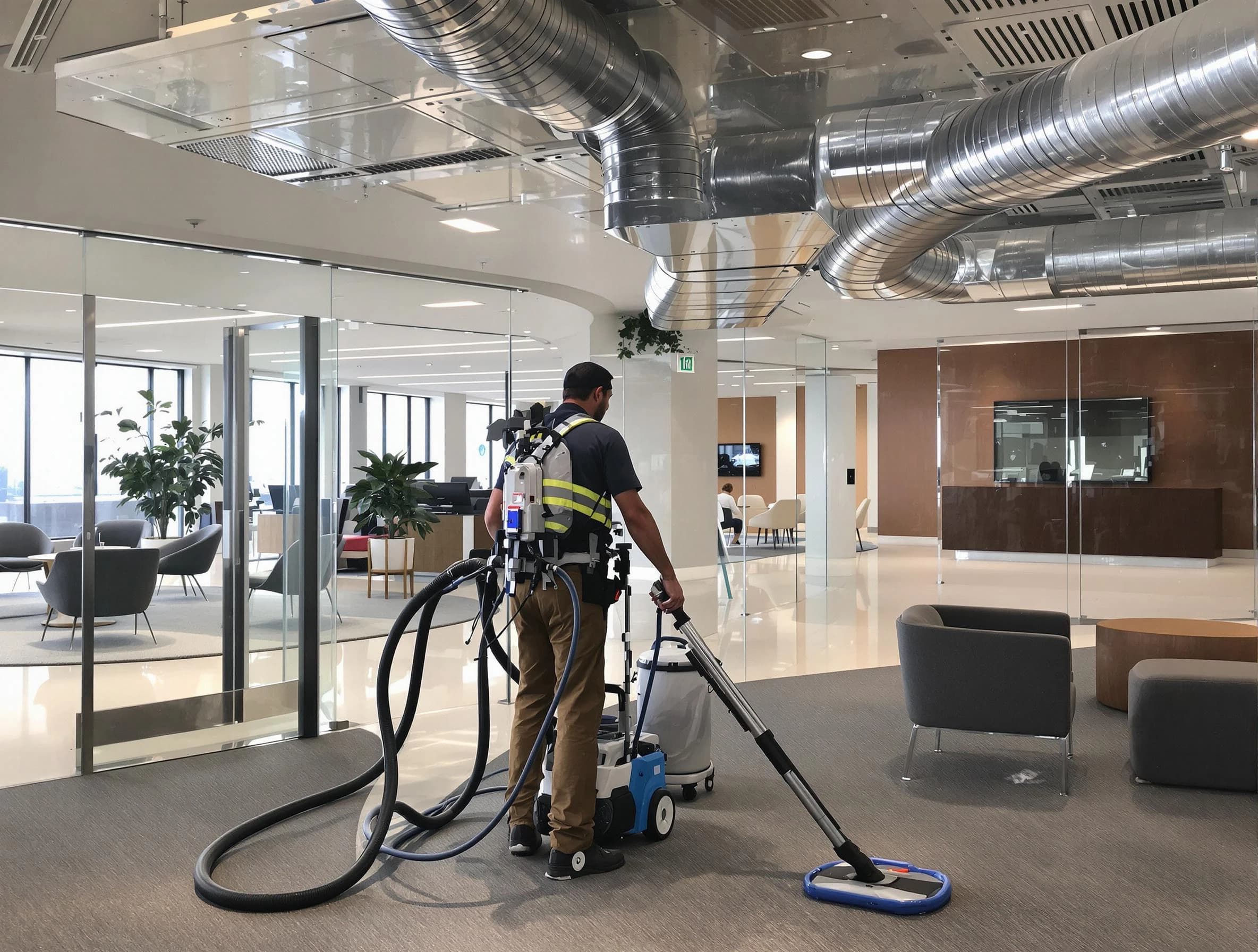 Commercial duct cleaning service by Highland Air Duct Cleaning in Highland