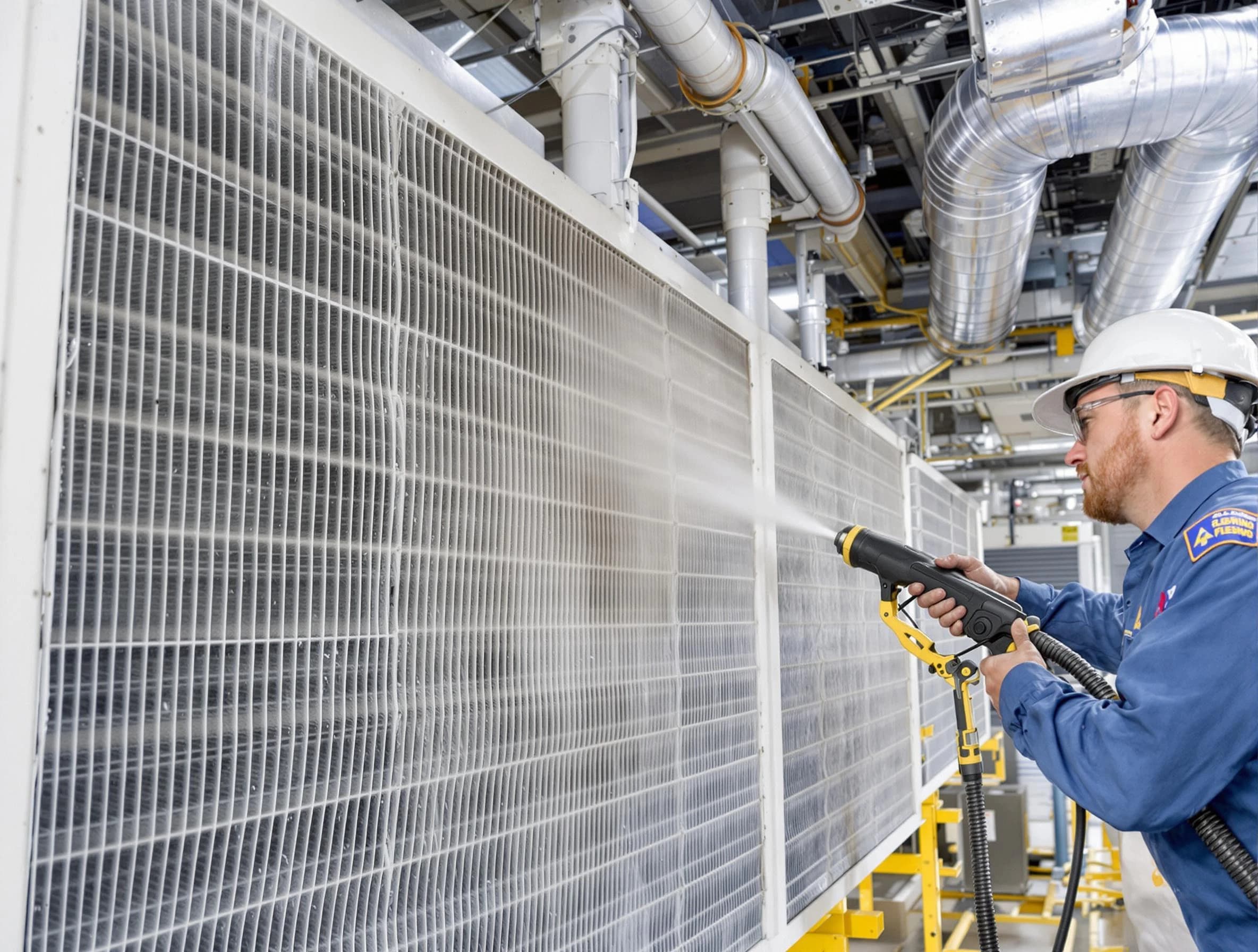 Professional commercial coil cleaning by Highland Air Duct Cleaning in Highland