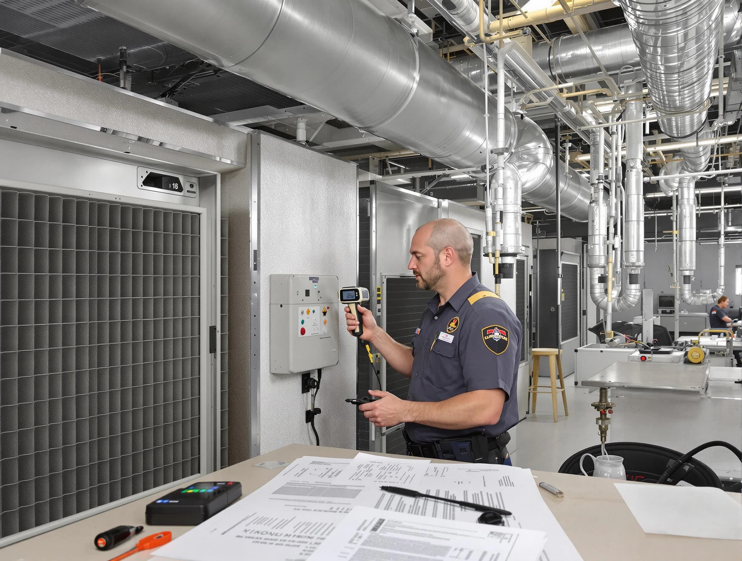 Professional filter system inspection by Highland Air Duct Cleaning in Highland