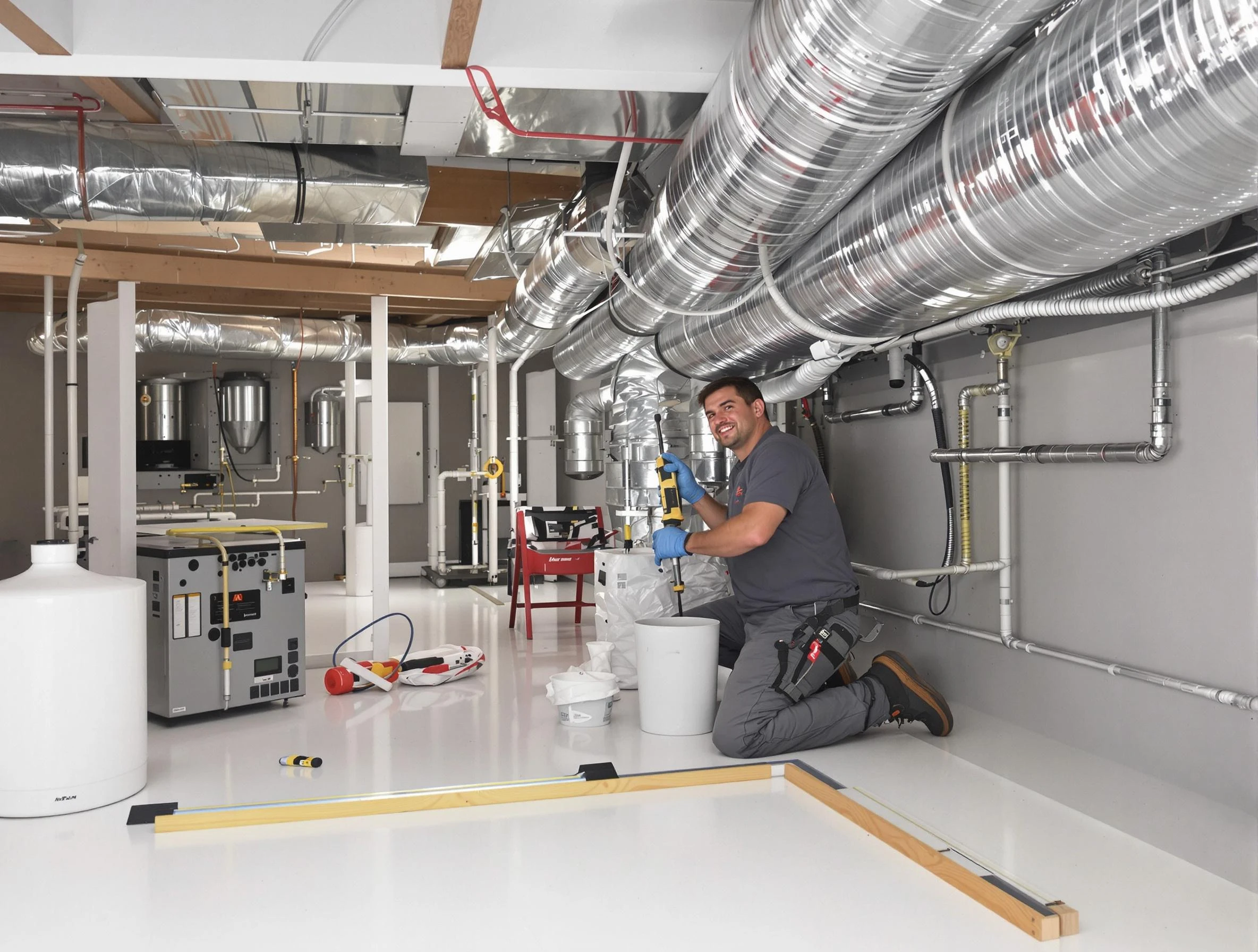 Professional duct sealing service by Highland Air Duct Cleaning in Highland