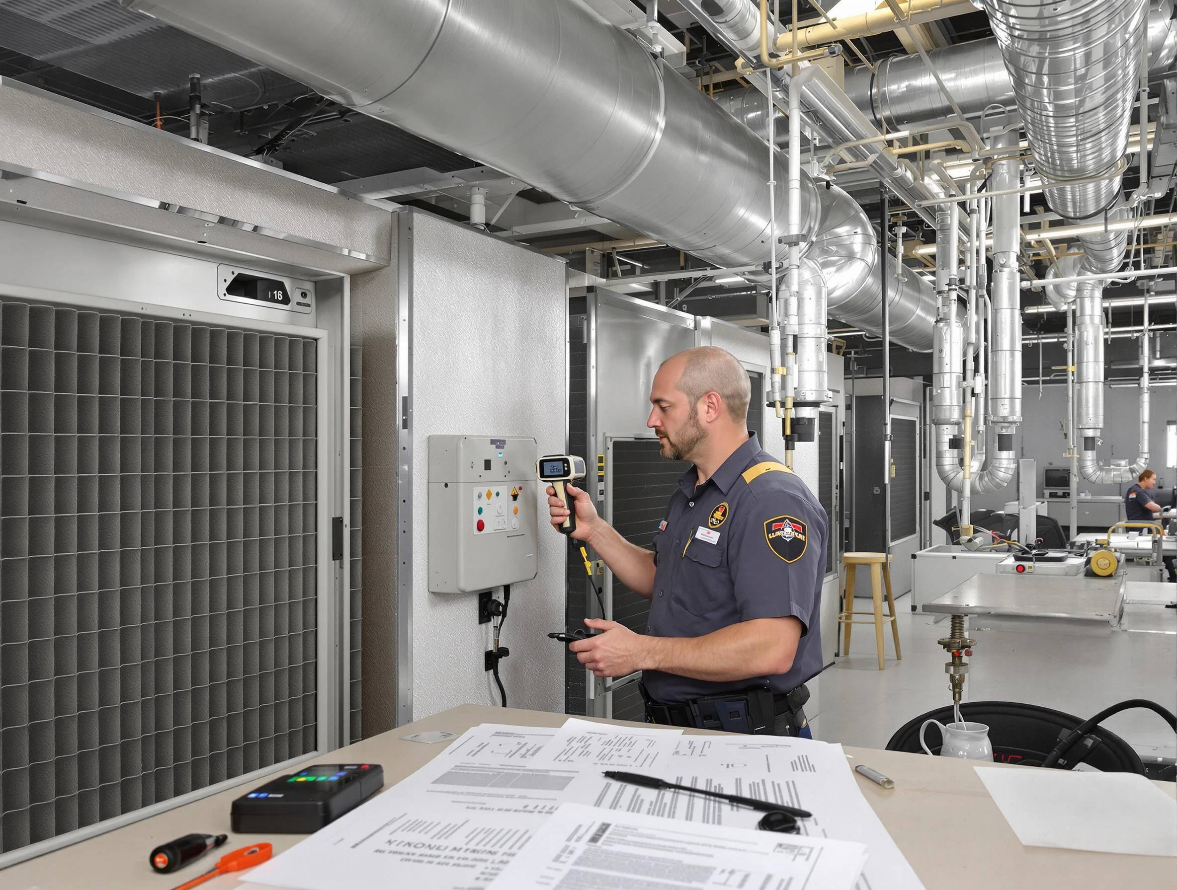 Professional filter system inspection by Highland Air Duct Cleaning in Highland