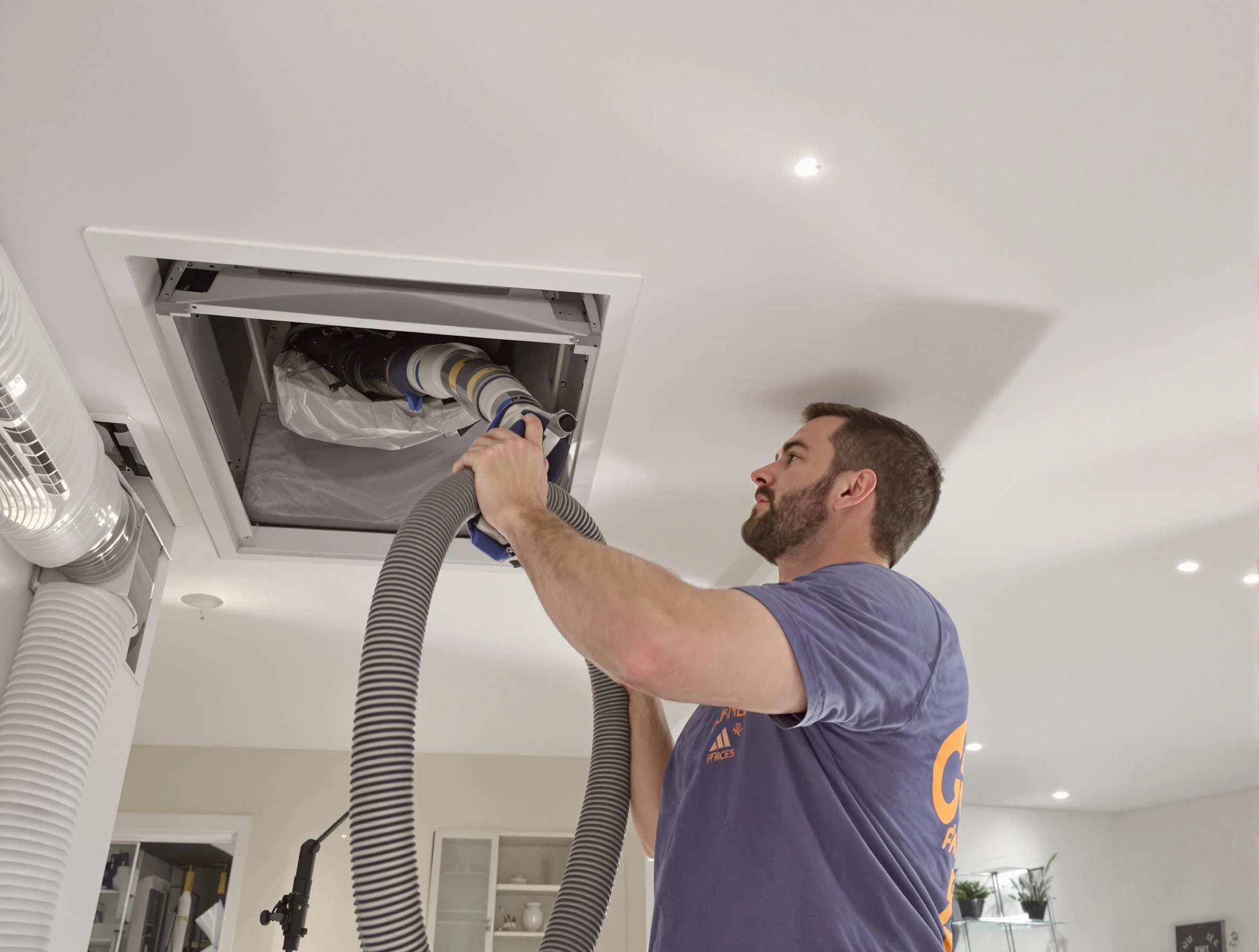 Precision indoor duct cleaning by Highland Air Duct Cleaning in Highland